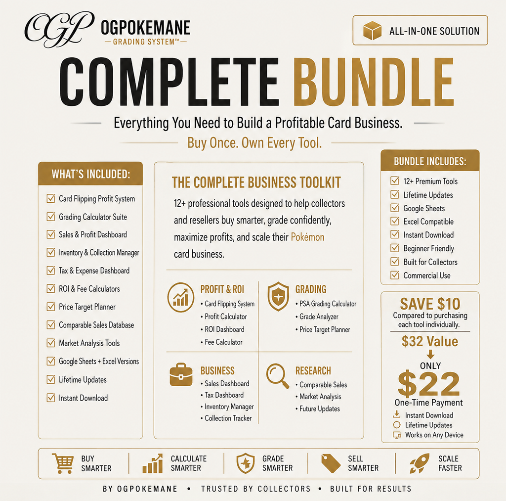 Pokémon Card Reseller Bundle: Grading, Flipping & Tracking Tools