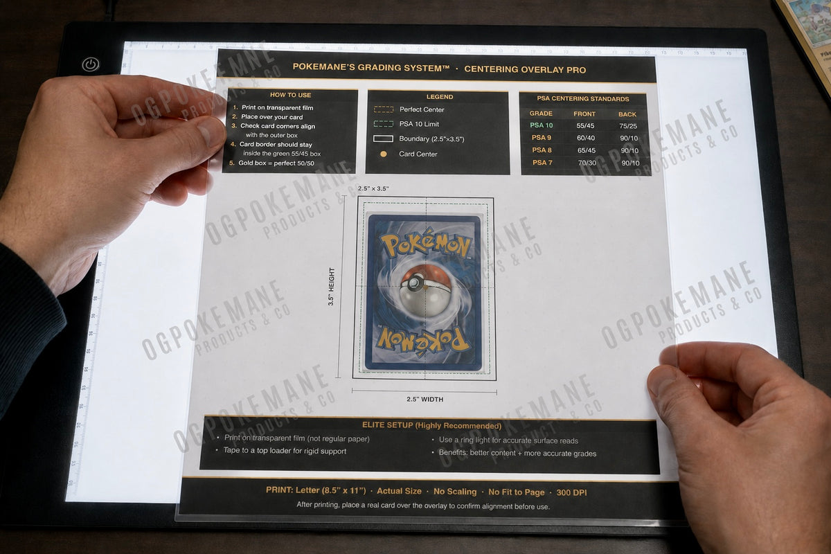 Pokémon Card Centering Tool: Printable PSA 10 Template